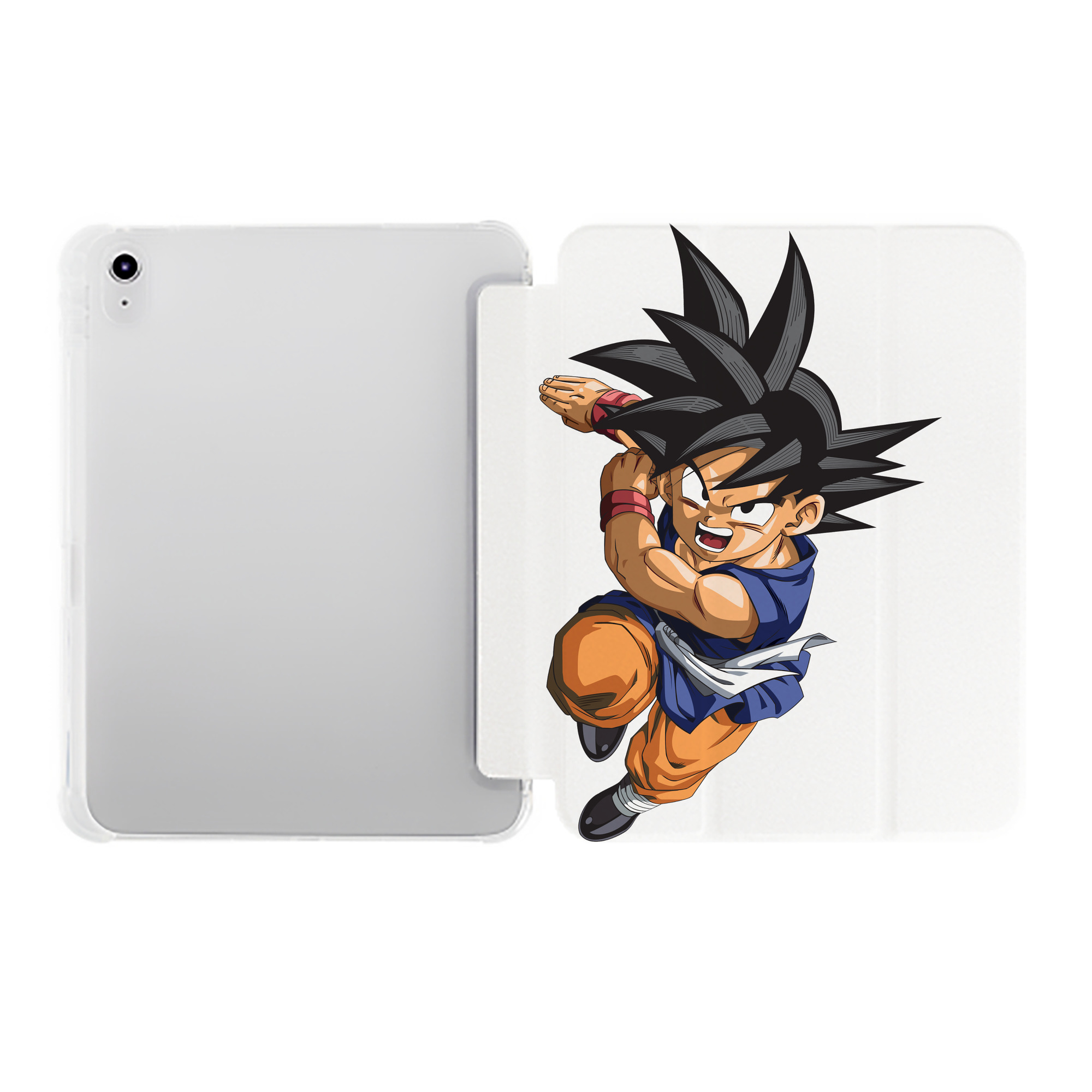 （画像用） ドラゴンボール 孫悟空（そん ごくう）Son Goku カカロット DRAGON BALL Kakarotto IPad ケース ペン収納付き 三つ折りスタンド PUレザー×シリコン 対応機種9.5/10.5/10.9インチ